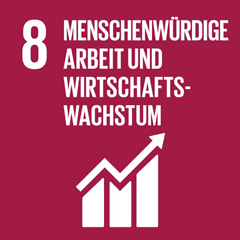 SDG 8: Dauerhaftes, breiten­wirksames und nachhaltiges Wirtschafts­wachstum, produktive Voll­beschäftigung und menschen­würdige Arbeit für alle fördern