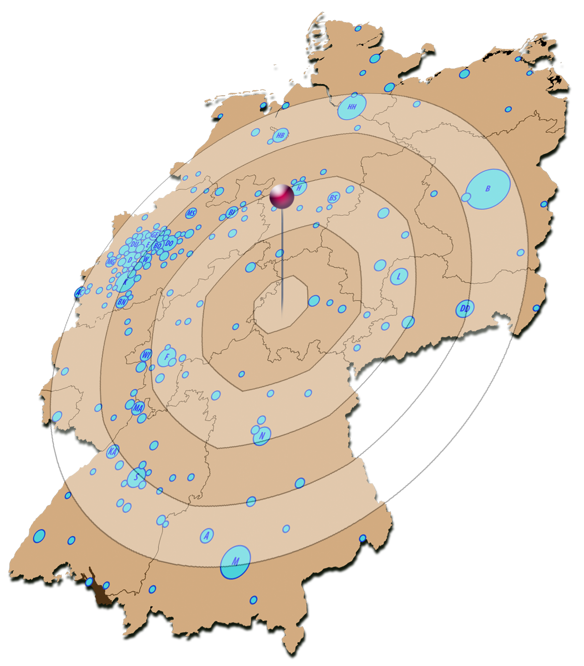 Wir sind Deutschlandweit aktiv