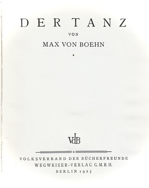 Der Tanz, von Max von Boehn