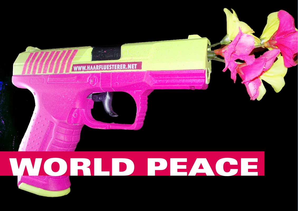 gun with flowers - world peace