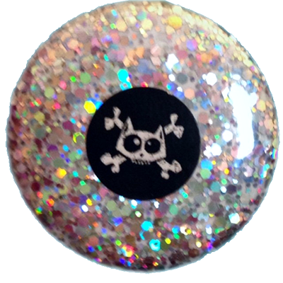 Glitzer PiratenKatzen Button