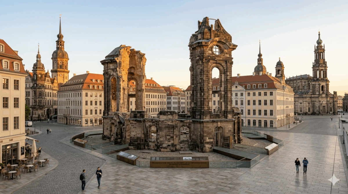 Ruine der Frauenkirche in Dresden - Photo: Eric Der Haarflüsterer 2026 mit Gimini