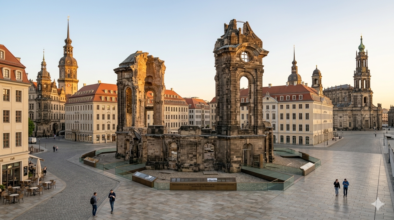 Ruine der Frauenkirche in Dresden - Photo: Eric Der Haarflüsterer 2026 mit Gimini