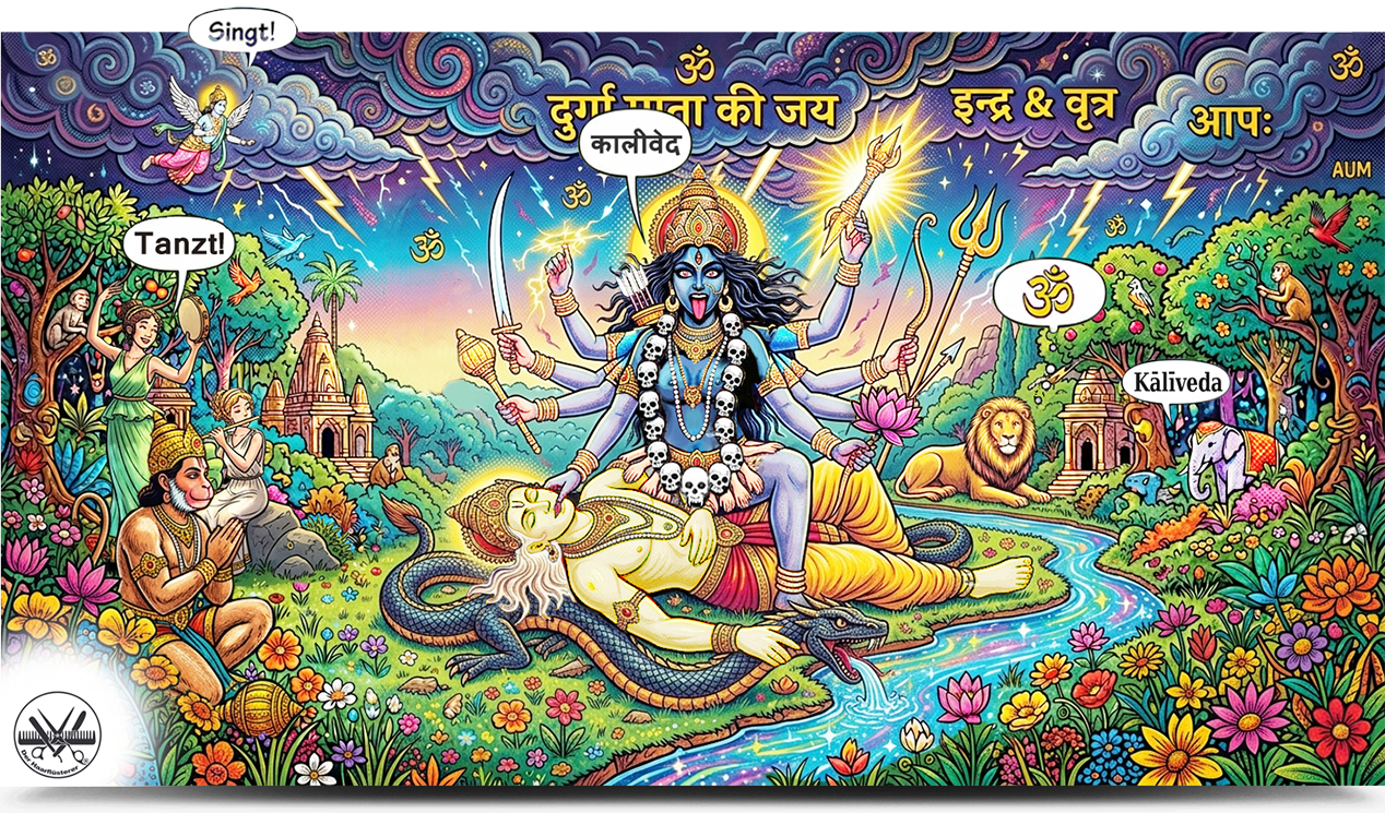 Kālī und Indra