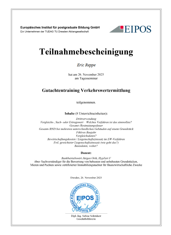 Bewertung Gewerbeimmobilien